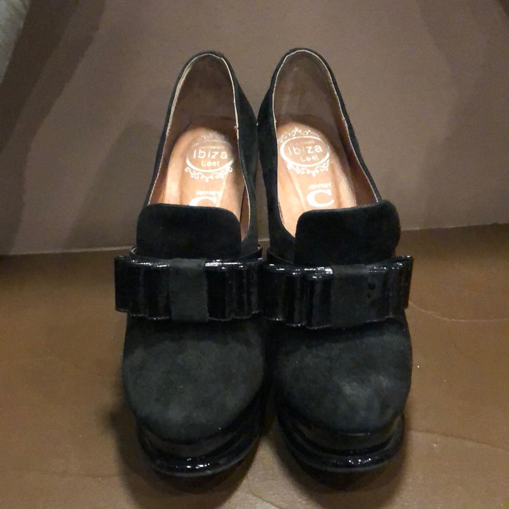 Jeffrey Campbell black bow heels